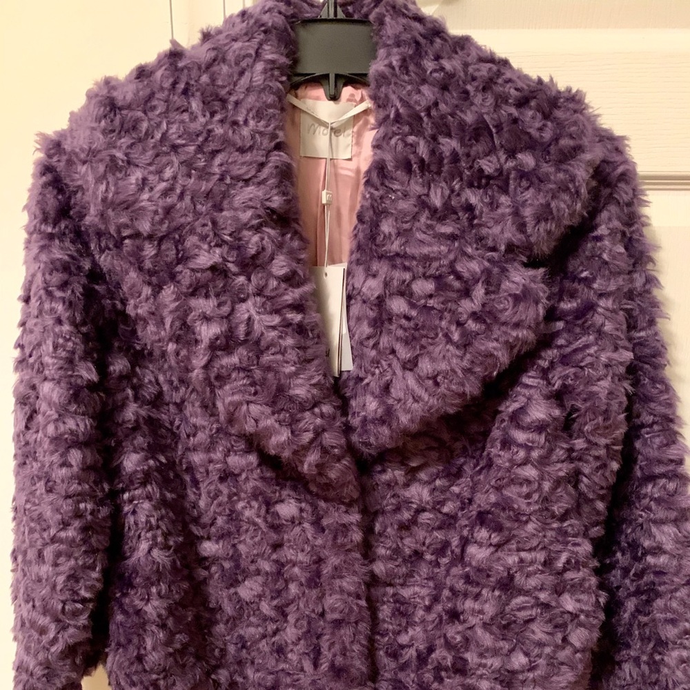 Purple Teddy Coat (made in Italy)